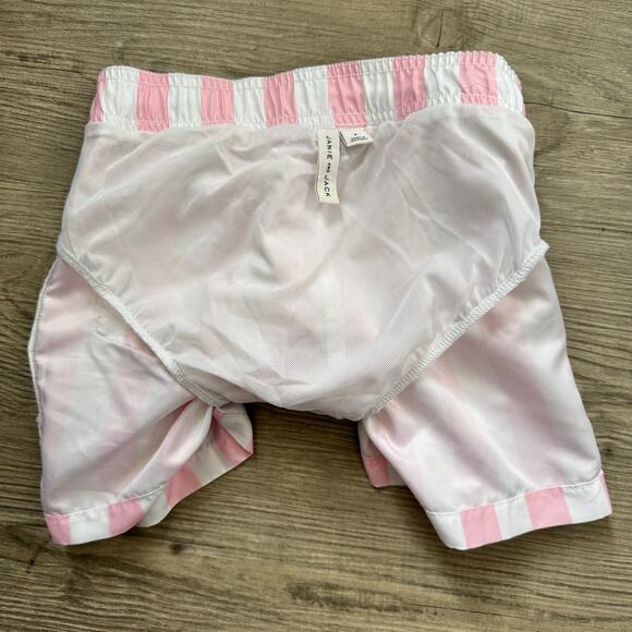 Janie & Jack Swim Boys Size 6 Striped White Pink Drawstring Pockets Summer Pool - Picture 11 of 12